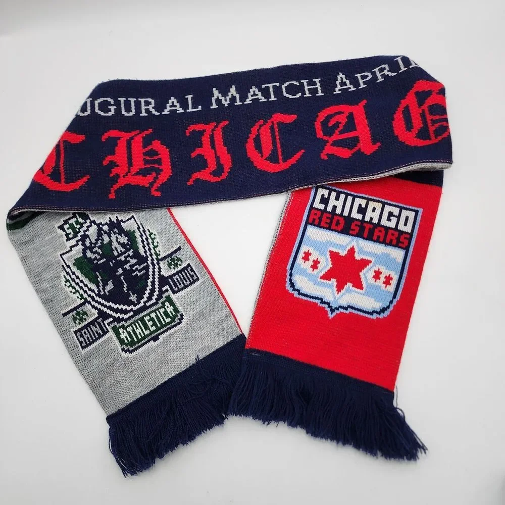 Chicago Red Stars Saint Louis Scarf‎ Red Blue Gray 55